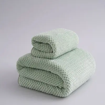 Korallenvlies Handtuchset, Ananas-Muster - 11