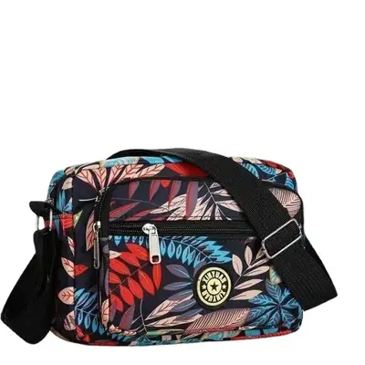Oxford Cloth Women's Crossbody Bag, Floral Pattern, Middle-Aged Style - 6