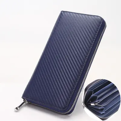 Men's Long Wallet with Zipper, Large Capacity Clutch Wallet - 12