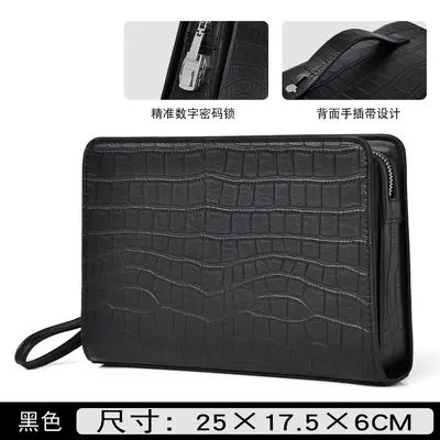 2026 Men's Clutch Bag, Large Capacity with Combination Lock - 10