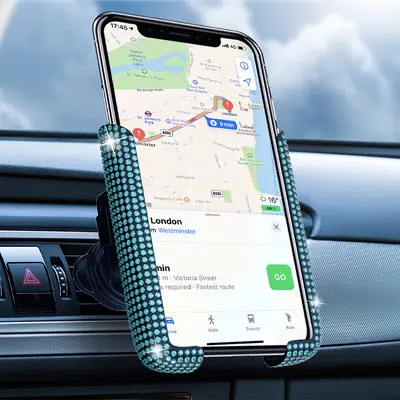 Neuer diamantbeschichteter Auto-Lüftungsschlitz Smartphone-Halter Großhandel Auto-Navigationshalter für Frauen Gravitationssmartphone-Halter - 11