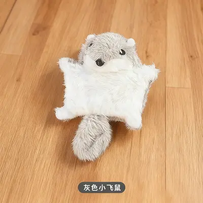 Cute Plush Flying Squirrel Cat Toy with Crinkle Paper and Squeaker - 6