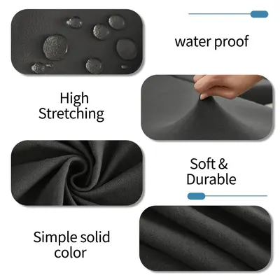 Grenzüberschreitender neuer Milchseide-Veloursleder-TPU-beschichteter wasserdichter Sofakissenbezug elastischer Sofabezug 180gsm