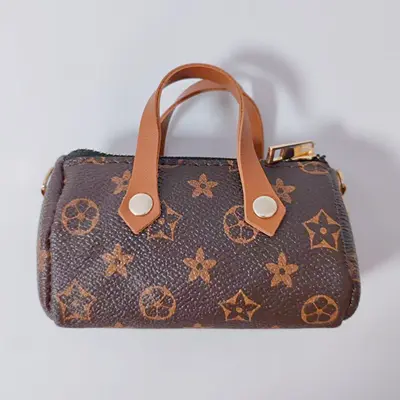 Printed PVC Coin Purse, Mini Pillow Bag with Single Shoulder Strap