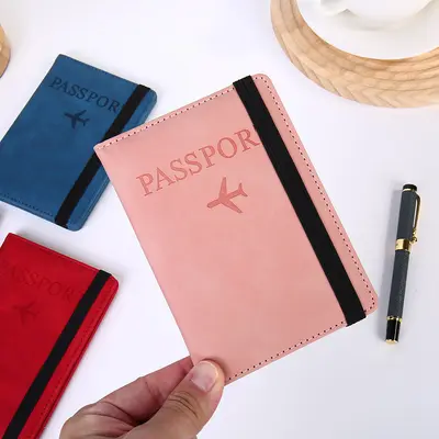 pu皮革护照包亚马逊跨境rfid多卡位多功能passport证件套护照套