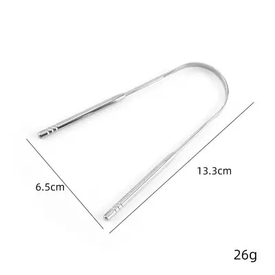 304 Stainless Steel Tongue Scraper, Tongue Cleaning Brush for Bad Breath