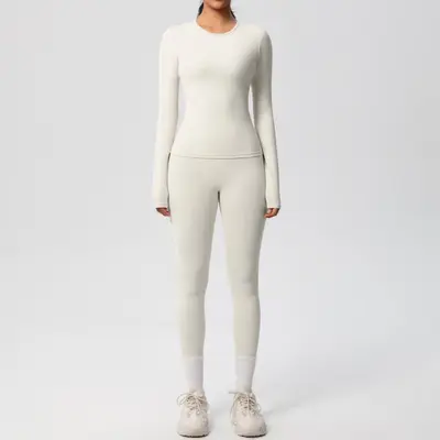 Yoga-Set eng anliegend, beidseitig geraut, 8-teilig - 11