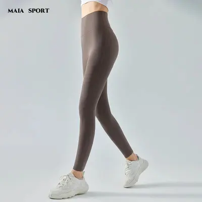 MAIA SPORT高腰瑜伽裤女夏季跑步运动紧身外穿普拉提健身服云感裤
