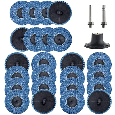 Rotating Flap Disc Lock-on Grinding Disc Sanding Disc Polishing Disc Stainless Steel Wire Drawing Disc for Angle Grinder Deburring