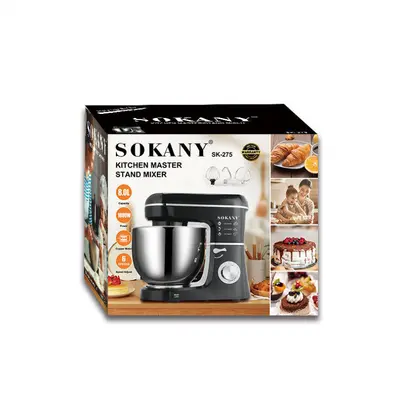 sokany跨境揉面机8L大容量全自动厨师机搅拌机和面机SK-275打蛋打