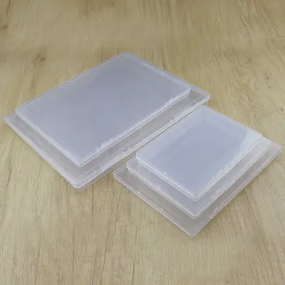 Şeffaf dikdörtgen plastik kutu parçaları takı saklama kutusu düz kırtasiye ambalaj kutusu boş kutu Amazon toptan - 2