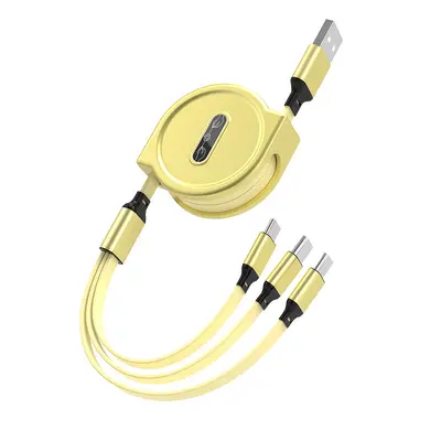 Bir ila üç hızlı şarj kablosu geri çekilebilir hızlı şarj usb üçü bir arada cep telefonu şarj kablosu logosu özelleştirilmiş hediye üreticisi toptan - 10