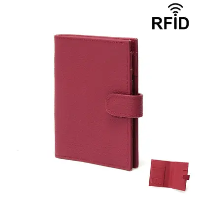 Pasaport çantası, deri, RFID korumalı, çok kartlı - 9