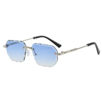 Polygon Frameless Retro Sunglasses for Women and Men, Fashion Style - 8