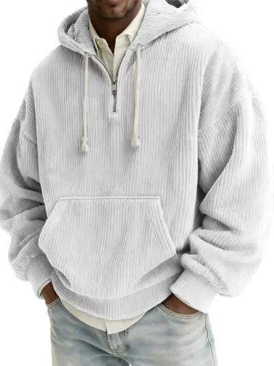 Men's Digital Print Hooded Half-Zip Sweatshirt, Autumn 2026 - 7