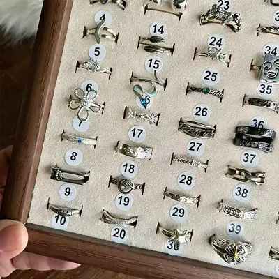 Lanzi 925 gümüş kadın yüzüğü açık ayarlanabilir - 4