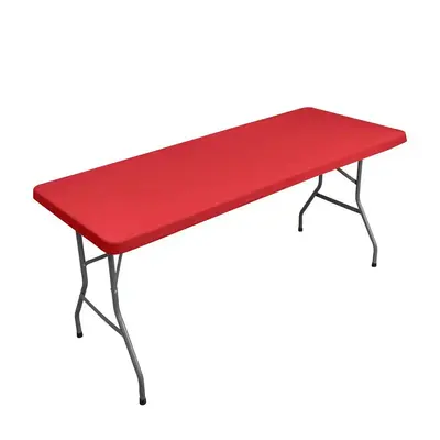 Cross-border elastic tablecloth half-pack tablecloth solid color washable open elastic milk silk tablecloth ready supply dining table