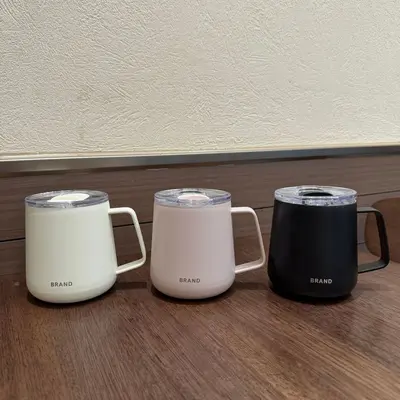高颜值马克杯不锈钢带盖水杯两用保温杯便携家用上班礼品杯子批发