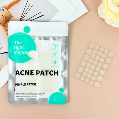 Invisible hydrocolloid acne patches, portable, transparent round - 7