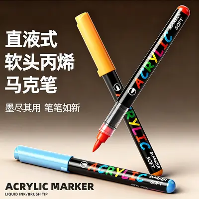 Akrilik marker yumuşak başlı 24-48 renk - 3