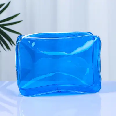 Transparente PVC-Kosmetiktasche, wasserdichte Waschtasche mit Logo - 12