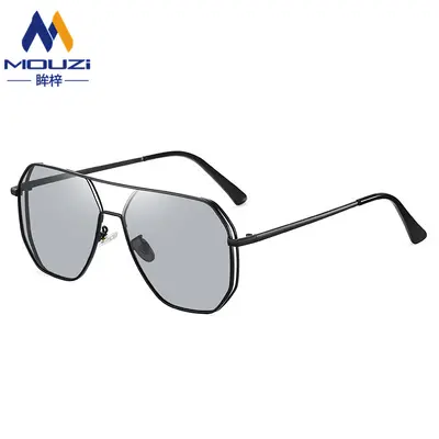 Polarized Large Frame Men's Sunglasses with UV Protection - 5