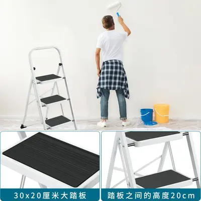 New Style Telescopic Household A-Frame Ladder Flower Stand Multi-Purpose Ladder Indoor and Outdoor Portable Thickened Folding Ladder Factory Wholesale