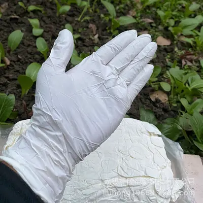 12 inch White Nitrile Gloves, Oil-Resistant, Disposable Protective Gloves