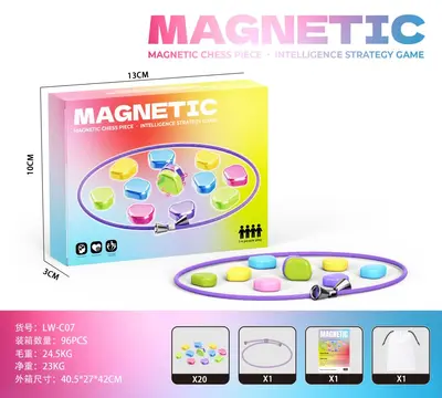 Magnetic Chess Children's Logic Game, Magnetic Pieces