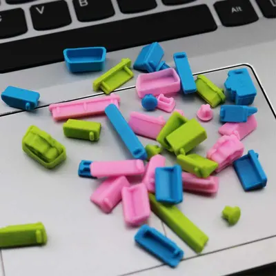 Laptop USB Port Dust Plug Set, 16 Pieces, Type-C