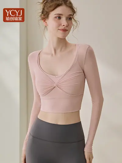 LULUX Kadın Uzun Kollu Yoga ve Pilates Tişörtü