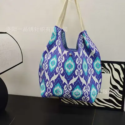 Xinjiang Aileidesi Etnik Tarz Retro Tote Tek Omuz Çantası - 10