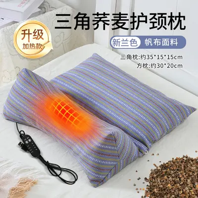 Triangular cervical pillow with buckwheat shell - 11