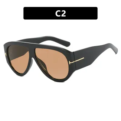 Large Frame T-Shaped Aviator Sunglasses for Women - 7