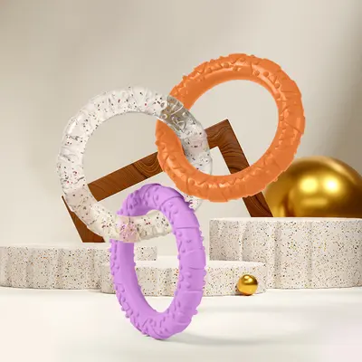 Three-Color Ring Dog Toy, Bite-Resistant Chew Toy - 6
