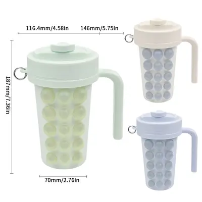 Yaratıcı yeni soğutma ve ısı giderici ürün gıda sınıfı silikon buz kalıbı membranlı su ısıtıcısı bardak pipetli bardak - 6