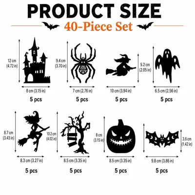 Halloween 3D Glitter Bat Wall Stickers PET