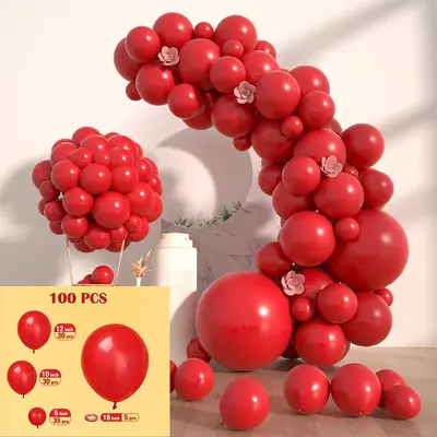 Matte Metallic Latex Balloon Chain Set for Birthday and Wedding Decoration - 10