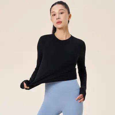 Women's long-sleeve quick-dry breathable sports top