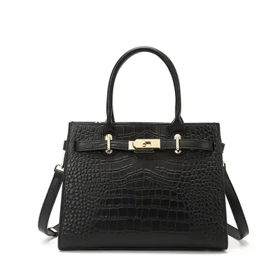 Genuine Leather Women's Handbag, Large Capacity Mom Tote - 7