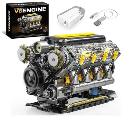 Gaoqi 3053-yc489V8 Flugzeugtriebwerk Bausteine Elektrospielzeug - 8