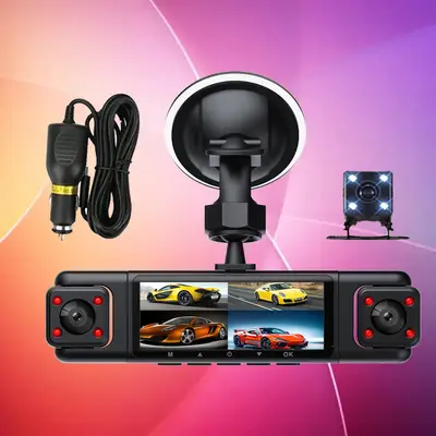 4-Linsen 4-Kanal 360° WLAN Dashcam Infrarot-Nachtsicht Full HD 1080P Rückfahrkamera Auto DVR - 7