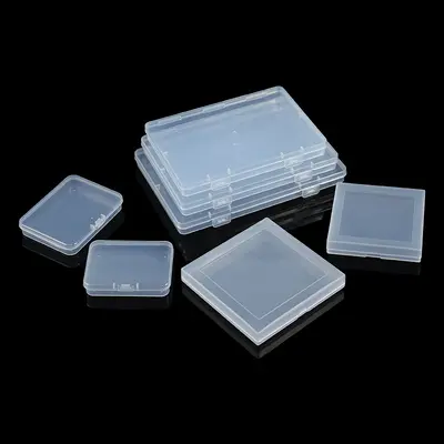 Plastik Şeffaf Dikdörtgen Kart Ekran Kutusu Düz Kırtasiye Ambalaj Kutusu Masaüstü Parçaları Donanım Olta Takımı Saklama Kutusu - 2