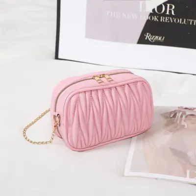 Embroidered Chain Small Square Women's Shoulder Bag - 9