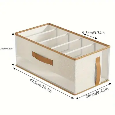 Aufbewahrungsbox für Handtaschen, staubdicht, großes Fassungsvermögen, Fachaufteilung, Aufbewahrungskorb für Hosen und Taschen, Haushalt, offen, Kleiderschrank-Organizer, Wäschesortierkiste - 7