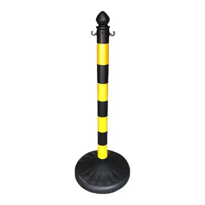 Chain-Linked Water-Filled Traffic Warning Barrier with Reflective Post - 6