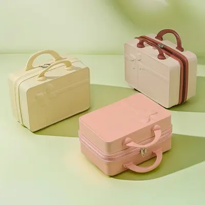 Customized Small Suitcase 14 Inch Makeup Bag Small Luggage Bag Mini Gift Suitcase Cabin Size Suitcase Password Lock Suitcase Macaron Color