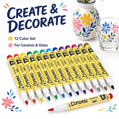Ceramic paint marker set, waterproof, DIY - 4