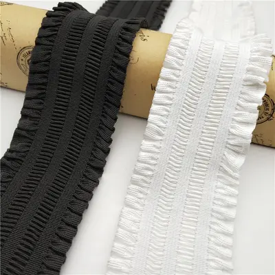 Bel lastiği, fırfırlı kenarlı, dantel desenlі, pileli