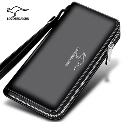Long Men's Wallet with Multiple Card Slots, Large Capacity and Zipper - 6